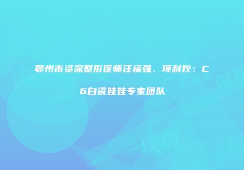 鄂州市资深整形医师汪福强、项利姣：C6白瓷娃娃专家团队