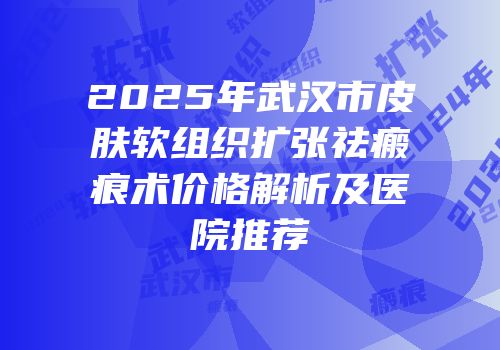 2025年武汉市皮肤软组织扩张祛瘢痕术价格解析及医院推荐