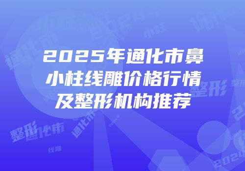 2025年通化市鼻小柱线雕价格行情及整形机构推荐