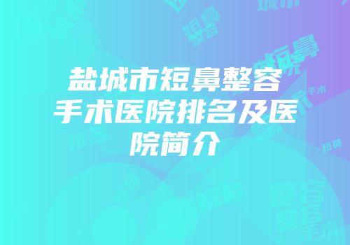 盐城市短鼻整容手术医院排名及医院简介