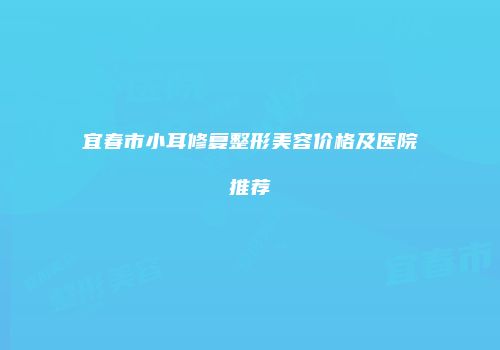 宜春市小耳修复整形美容价格及医院推荐