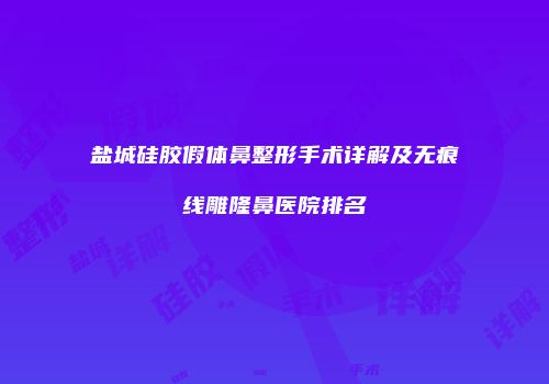 盐城硅胶假体鼻整形手术详解及无痕线雕隆鼻医院排名
