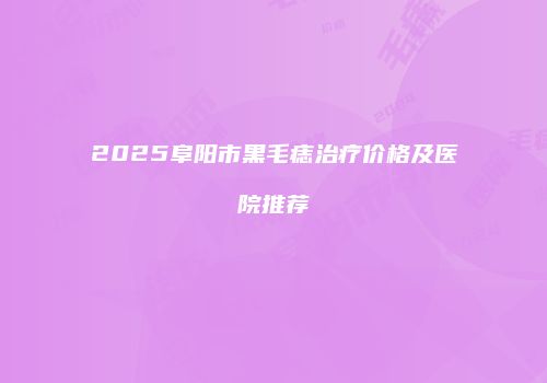 2025阜阳市黑毛痣治疗价格及医院推荐