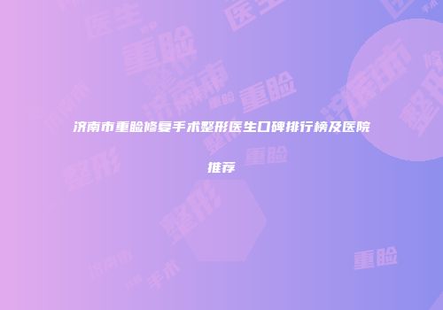 济南市重睑修复手术整形医生口碑排行榜及医院推荐