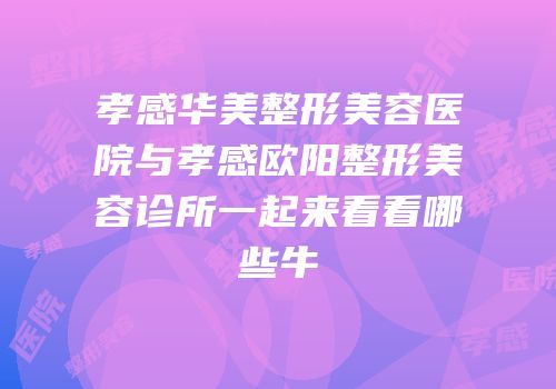 孝感华美整形美容医院与孝感欧阳整形美容诊所一起来看看哪些牛