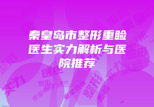秦皇岛市整形重睑医生实力解析与医院推荐