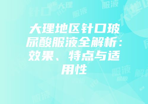 大理地区针口玻尿酸服液全解析：效果、特点与适用性