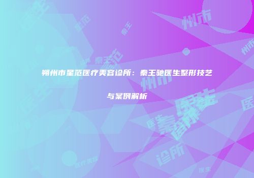朔州市星范医疗美容诊所：秦王驰医生整形技艺与案例解析