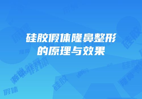 硅胶假体隆鼻整形的原理与效果
