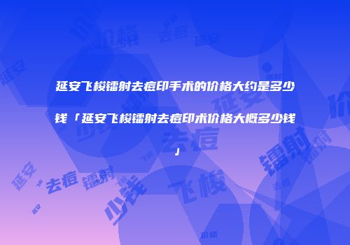 延安飞梭镭射去痘印手术的价格大约是多少钱「延安飞梭镭射去痘印术价格大概多少钱」