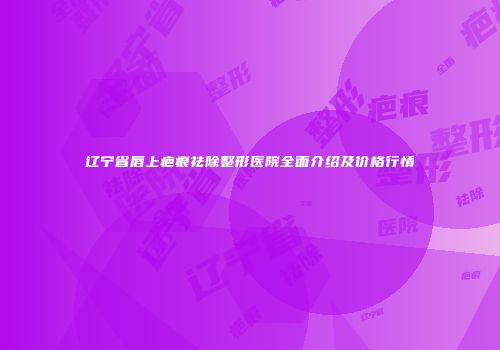 辽宁省唇上疤痕祛除整形医院全面介绍及价格行情