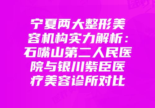 宁夏两大整形美容机构实力解析：石嘴山第二人民医院与银川紫臣医疗美容诊所对比