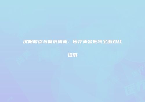 沈阳靓点与盛京尚美：医疗美容医院全面对比指南