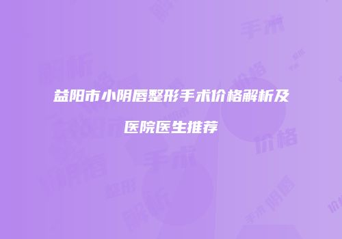 益阳市小阴唇整形手术价格解析及医院医生推荐