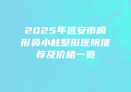2025年延安市畸形鼻小柱整形医院推荐及价格一览