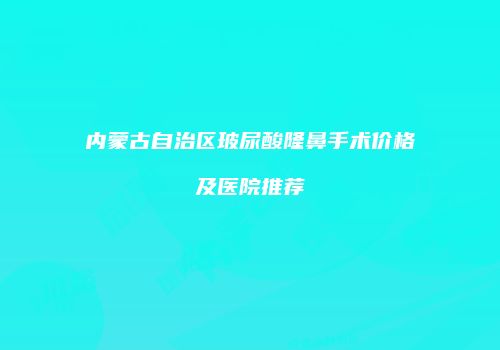 内蒙古自治区玻尿酸隆鼻手术价格及医院推荐