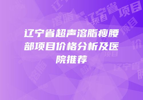 辽宁省超声溶脂瘦腰部项目价格分析及医院推荐