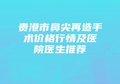 贵港市鼻尖再造手术价格行情及医院医生推荐