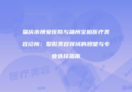 肇庆市博爱医院与端州宝柏医疗美容诊所：整形美容领域的翘楚与专业选择指南
