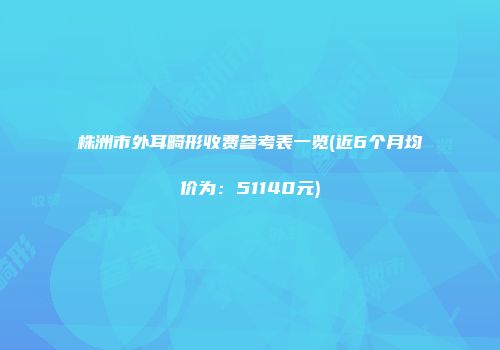 株洲市外耳畸形收费参考表一览(近6个月均价为：51140元)
