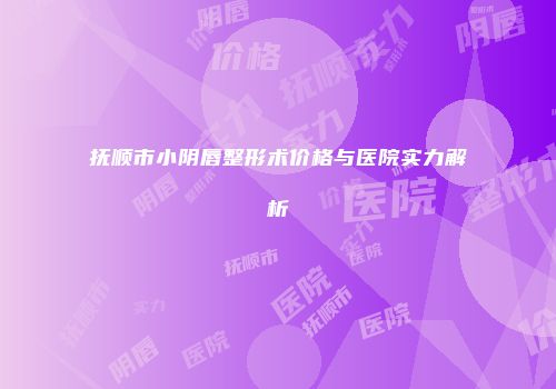 抚顺市小阴唇整形术价格与医院实力解析