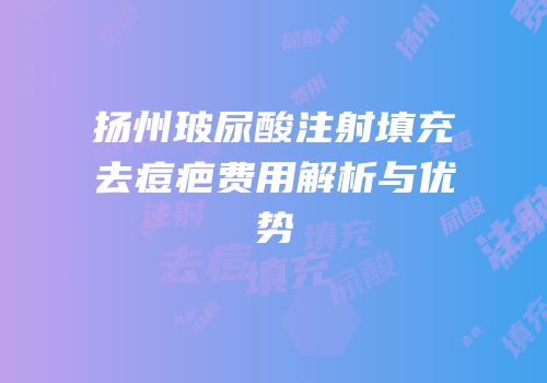 扬州玻尿酸注射填充去痘疤费用解析与优势