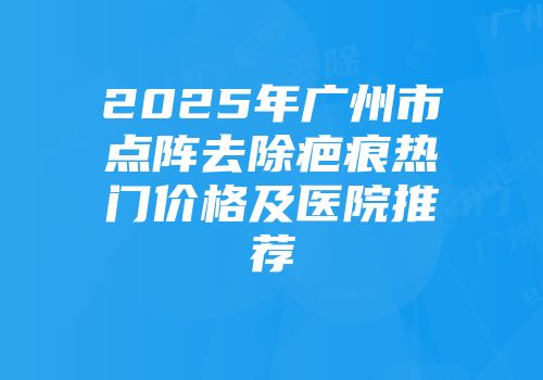 2025年广州市点阵去除疤痕热门价格及医院推荐