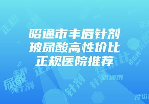 昭通市丰唇针剂玻尿酸高性价比正规医院推荐