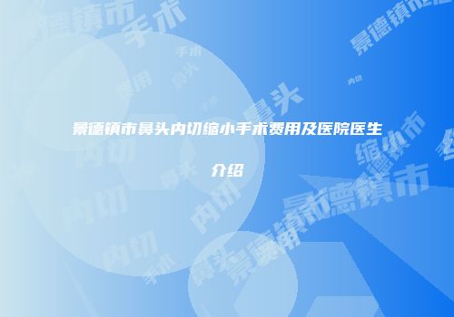 景德镇市鼻头内切缩小手术费用及医院医生介绍