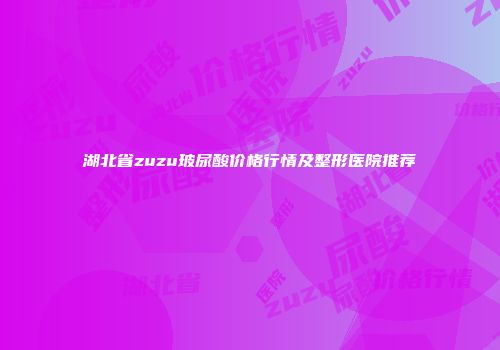 湖北省zuzu玻尿酸价格行情及整形医院推荐