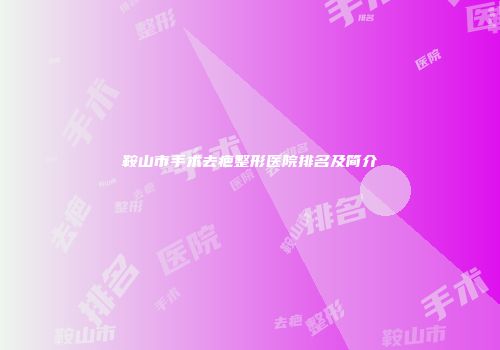 鞍山市手术去疤整形医院排名及简介