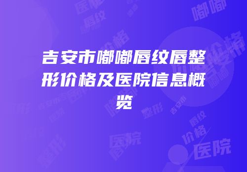 吉安市嘟嘟唇纹唇整形价格及医院信息概览