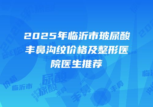 2025年临沂市玻尿酸丰鼻沟纹价格及整形医院医生推荐
