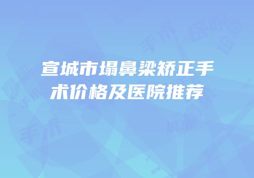 宣城市塌鼻梁矫正手术价格及医院推荐