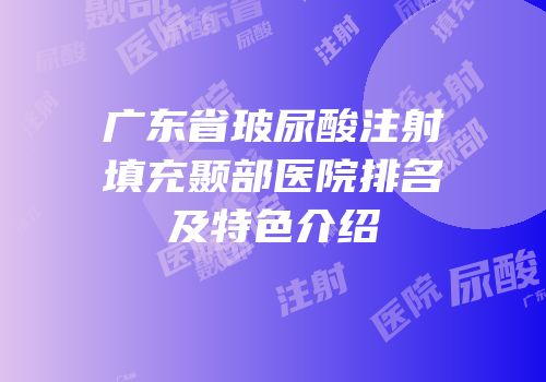 广东省玻尿酸注射填充颞部医院排名及特色介绍
