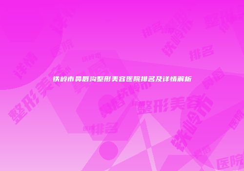 铁岭市鼻唇沟整形美容医院排名及详情解析