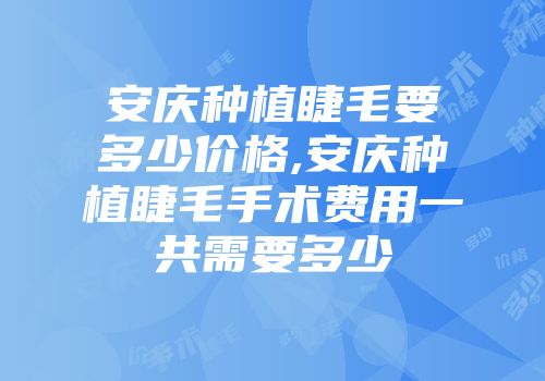 安庆种植睫毛要多少价格,安庆种植睫毛手术费用一共需要多少