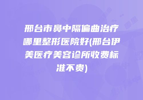 邢台市鼻中隔偏曲治疗哪里整形医院好(邢台伊美医疗美容诊所收费标准不贵)