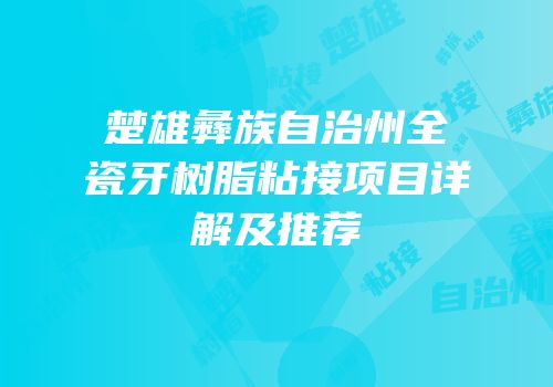 楚雄彝族自治州全瓷牙树脂粘接项目详解及推荐
