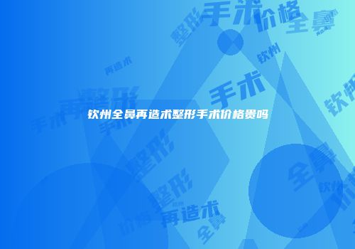 钦州全鼻再造术整形手术价格贵吗