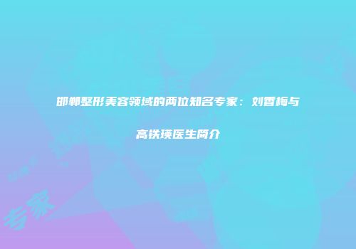 邯郸整形美容领域的两位知名专家：刘香梅与高铁瑛医生简介