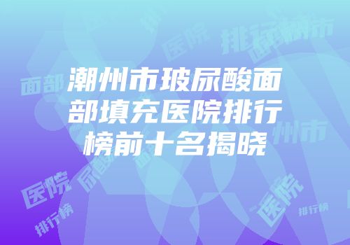 潮州市玻尿酸面部填充医院排行榜前十名揭晓