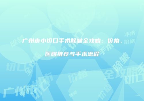 广州市小切口手术除皱全攻略：价格、医院推荐与手术流程