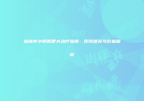 榆林市小阴唇肥大治疗指南：医院推荐与价格解析