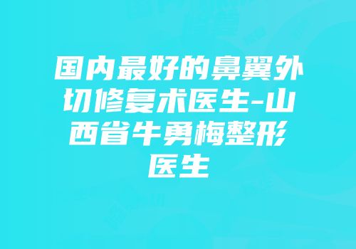 国内最好的鼻翼外切修复术医生-山西省牛勇梅整形医生