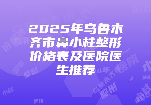 2025年乌鲁木齐市鼻小柱整形价格表及医院医生推荐