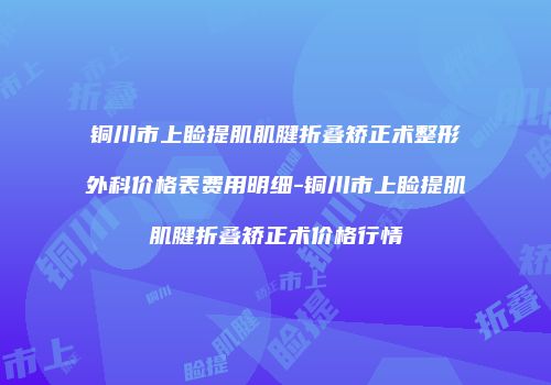 铜川市上睑提肌肌腱折叠矫正术整形外科价格表费用明细-铜川市上睑提肌肌腱折叠矫正术价格行情