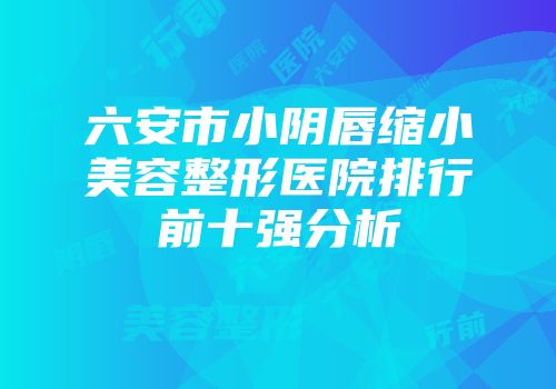 六安市小阴唇缩小美容整形医院排行前十强分析
