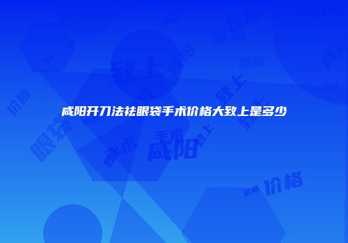 咸阳开刀法祛眼袋手术价格大致上是多少