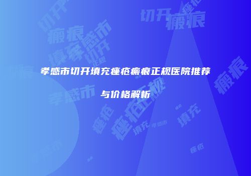 孝感市切开填充痤疮瘢痕正规医院推荐与价格解析